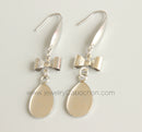 10pcs Stainless Steel 10x14mm/13x18mm/ 18x25mm Teardrop Bezel Settings Earring Blanks Earrings Base
