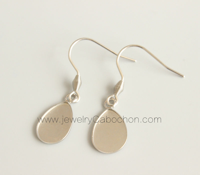 20pcs Stainless Steel 10x14mm/13x18mm/ 18x25mm Teardrop Bezel Settings Earring Blanks Earrings Base