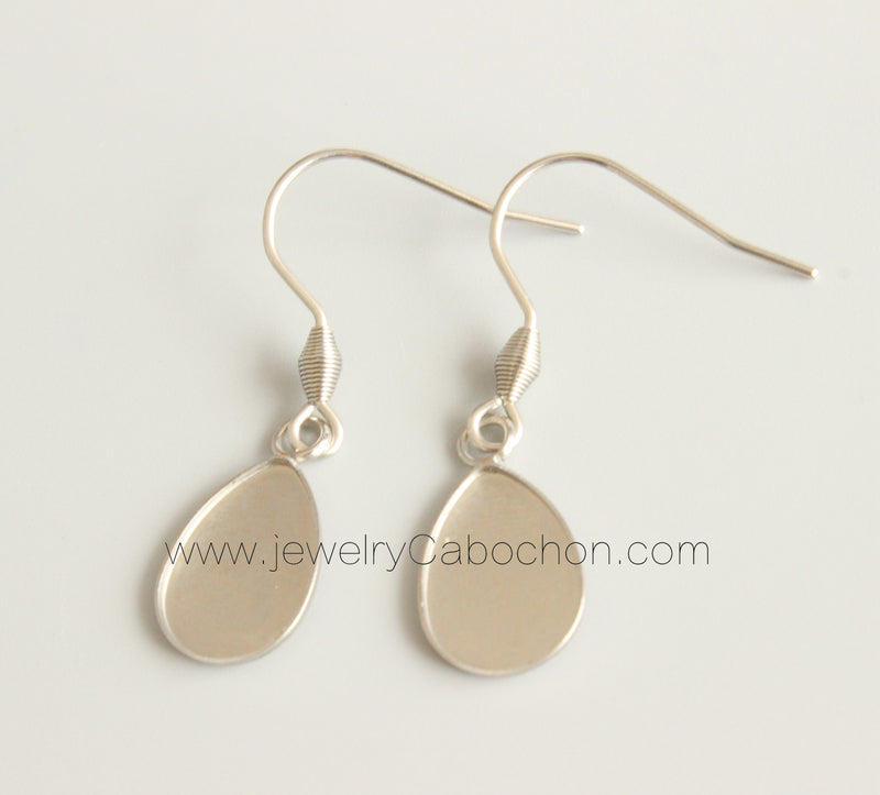 20pcs Stainless Steel 10x14mm/13x18mm/ 18x25mm Teardrop Bezel Settings Earring Blanks Earrings Base