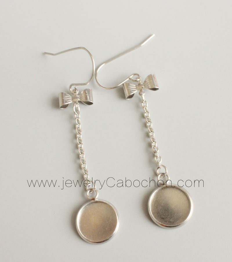 10pcs Surgical Stainless Steel Bezel Earring Studs Settings, Earrings Blanks,earrings Base
