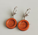 20pcs Stainless Steel wood Earrings Blanks,wood Earrings Base Settings