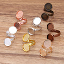 20pcs Adjustable Double Ring Blank with 10mm / 12mm Base Setting,Ring Settings