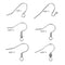 100pcs Stainless Steel Earring Hooks, Earring Finding - Stainless Steel Fish Hook Earrings,Stainless Steel Leverback Ear Wire