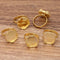 20pcs Brass 15mm Ring Base Blanks,Adjustable Lace Ring Settings, 15mm Round Bezel Settings