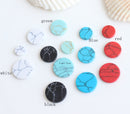 10pcs Natural Turquoise Cabochons -6mm 8mm 10mm 12mm Cabochon wholesale, Marbled road Cabochon,Loose Stones