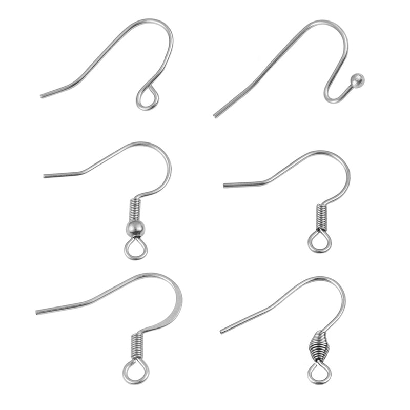 50pcs/Lot 9X18mm/11x24mm/16x38mm 316 Stainless Steel Earring hooks