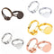 20pcs Brass Ring Base With Pad Settings, Adjustable Ring Base Flat Pad Settings