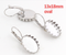 20pcs oval 13x18/ 18x25mm Stainless Steel Crown Earwires Hook With Oval Pad, Earrings Blanks,Earrings Settings Base,Earrings trays