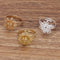 20pcs Brass Adjustable Ring Filigree Floral Base Settings