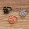 20pcs Brass Adjustable Ring Filigree Floral Base Settings