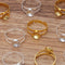 40pcs Brass Ring Base Blanks,Adjustable Lace Ring Settings, 8mm Round Bezel Settings