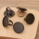 10pcs Brass 25mm Ring Base Blanks,ing Settings, Ring Round Bezel