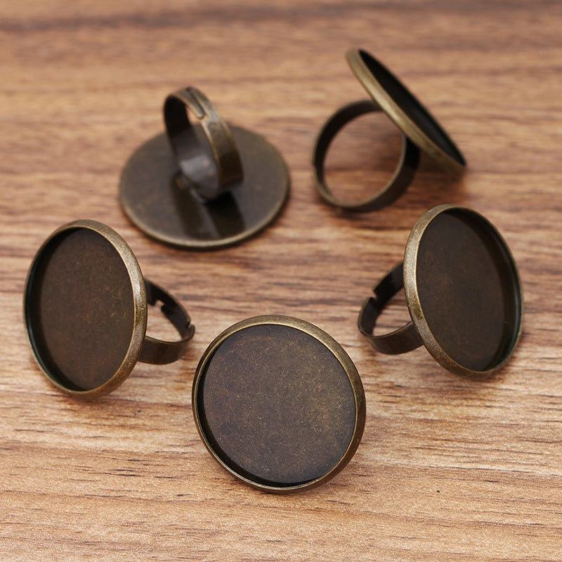10pcs Brass 25mm Ring Base Blanks,ing Settings, Ring Round Bezel