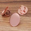 Brass oval Ring 13x18mm /18x25mm /30x40mm Base Blanks,Adjustable Ring Settings