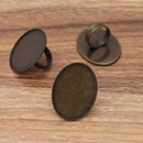 Brass oval Ring 13x18mm /18x25mm /30x40mm Base Blanks,Adjustable Ring Settings