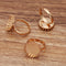 20pcs Brass 15mm Ring Base Blanks,Adjustable Lace Ring Settings, 15mm Round Bezel Settings