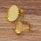 10pcs Brass 13x18mm/ 18x25mm oval Ring Base Blanks,Adjustable Lace Ring Settings