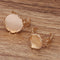 10pcs Adjustable Ring Blank with Base Setting, Glass Crown Ring Settings, Round Ring Blanks