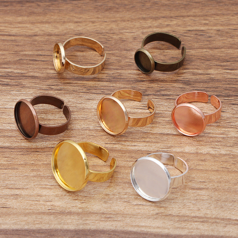 20pcs Brass 16mm  18mm 20mm Ring Base Blanks,Adjustable Ring Settings