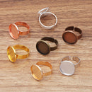 20pcs Brass 16mm  18mm 20mm Ring Base Blanks,Adjustable Ring Settings