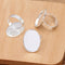 10pcs Brass 18x25mm oval Ring Base Blanks,Adjustable Ring Settings