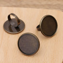 10pcs Brass 25mm Ring Base Blanks,ing Settings, Ring Round Bezel