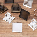 10pcs 20mm 25mm square Ring Blanks,Brass Bronze Ring Blanks Bezel Setting Wholesale