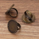 10pcs Brass 12mm / 14mm / 16mm / 18mm / 20mm / 25mm Ring Base Blanks Ring Settings