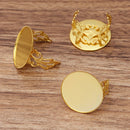 10pcs Brass 25mm Ring Base Blanks Ring Settings