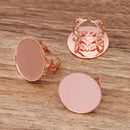10pcs Brass 25mm Ring Base Blanks Ring Settings
