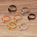 20pcs Brass 16mm  18mm 20mm Ring Base Blanks,Adjustable Ring Settings