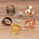 20pcs Brass 16mm 18mm 20mm Wide circle Ring Base Blanks,Adjustable Ring Settings