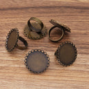10pcs Brass 12mm / 14mm / 16mm / 18mm / 20mm / 25mm Ring Base Blanks Ring Settings