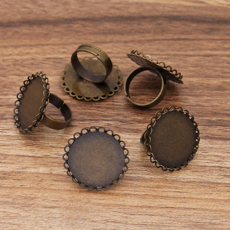 10pcs Brass 12mm / 14mm / 16mm / 18mm / 20mm / 25mm Ring Base Blanks Ring Settings