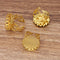 10pcs Adjustable Ring Blank with Base Setting, Crown Ring Settings, Round Ring Blanks