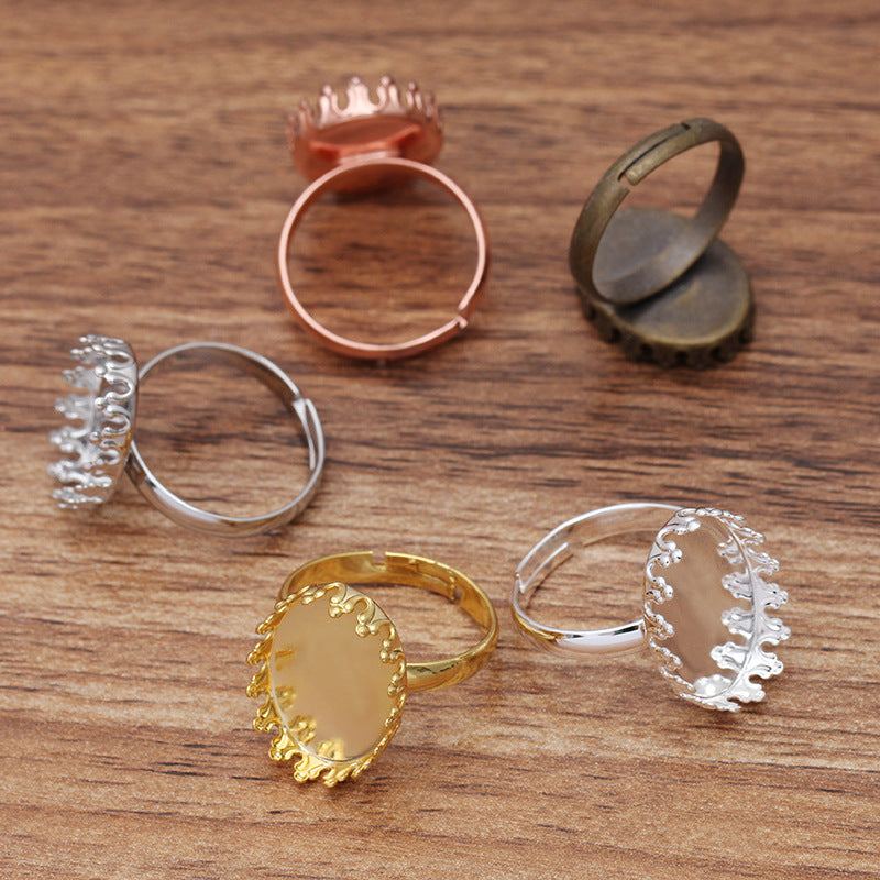 10pcs Brass oval Ring 13x18mm /18x25mm Base Blanks,Adjustable Ring Settings