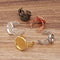 10pcs Adjustable Ring Blank with Base Setting, Glass Crown Ring Settings, Round Ring Blanks