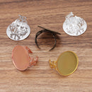 10pcs Brass 25mm Ring Base Blanks Ring Settings