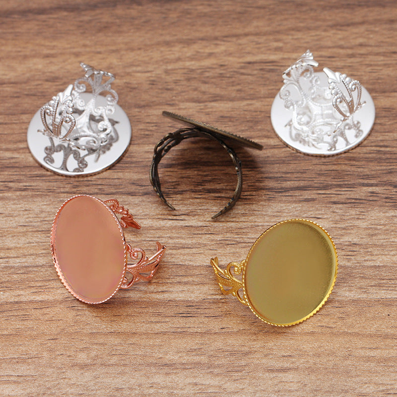 10pcs Brass 25mm Ring Base Blanks Ring Settings