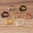 20pcs Adjustable Ring Blank with 12mm /14mm / 16mm / 18mm / 20mm / 25mm / 30mm Base Setting, Glass Domes Ring Settings, Round Ring Blanks