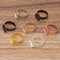 20pcs Adjustable Ring Blank with 12mm /14mm / 16mm / 18mm / 20mm / 25mm / 30mm Base Setting, Glass Domes Ring Settings, Round Ring Blanks