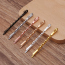 50pcs Hair Pins, Brass Bobby Pin with Ring, DIY Hairpin Hair Pins, Jewelry Vintage Blank Hairpin