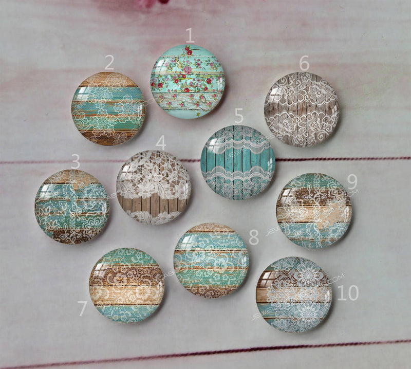 Handmade Round Photo Glass Cabochon Pattern A267