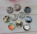 Handmade Round Photo Glass Cabochon animal butterfly a275