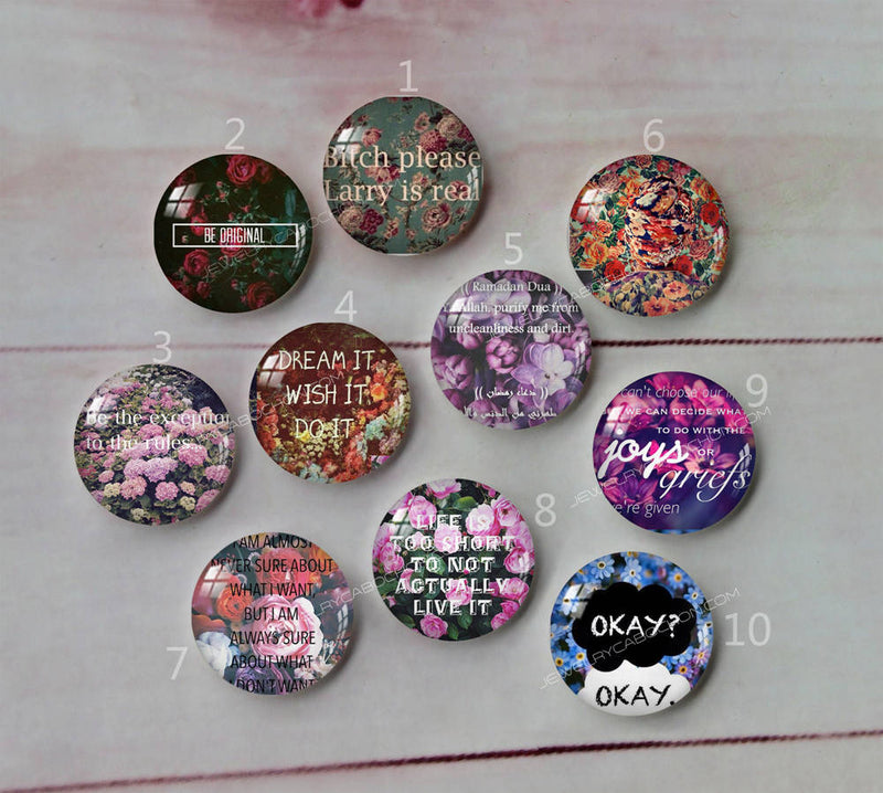 Handmade Round Photo Glass Cabochon A278