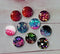 Handmade Round Photo Glass Cabochon Glitter A285