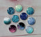 Handmade Round Photo Glass Cabochon Glitter a288