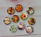 Handmade Round Photo Glass Cabochon flower A302