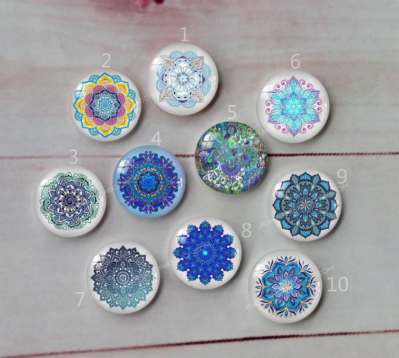 Handmade Round Photo Glass Cabochon Pattern A308