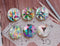 Handmade Round Photo Glass Cabochon geometric A315